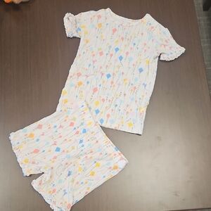 Magnetic Me Kite Pattern Kids Pajama Shorts Set 2T